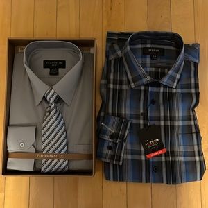 NEW Mens long sleeve dress shirts